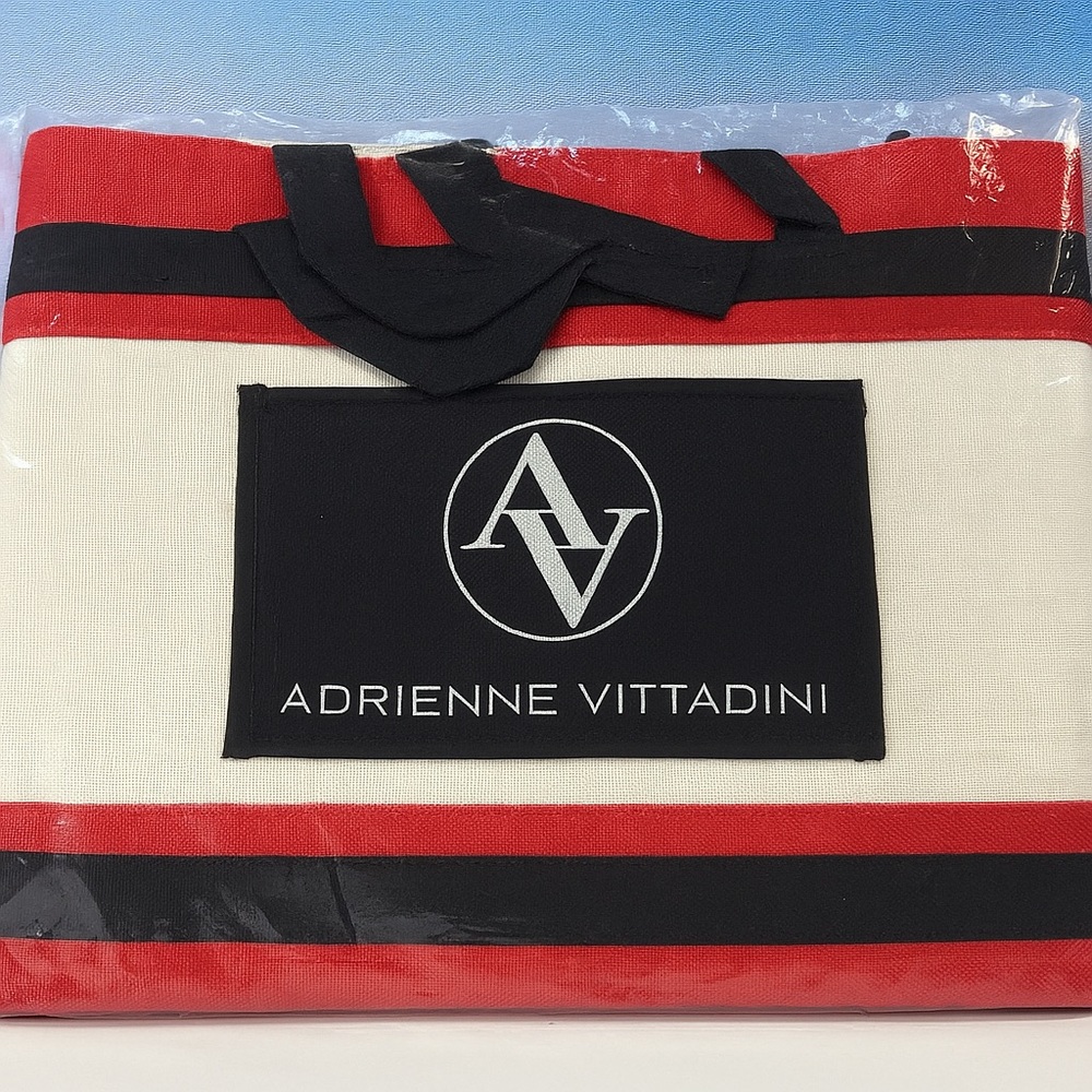 Adrienne Vittadini Red, Black, and White Tote Bag
